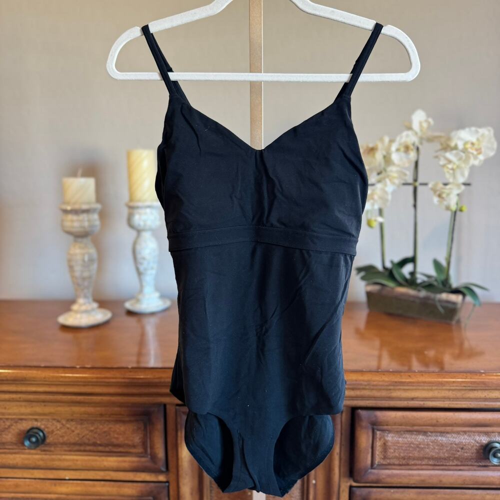 Athleta Ariel Bodysuit Black Size Medium Built In Bra - Picture 2 of 9